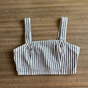 NWT ZARA striped crop top size medium
